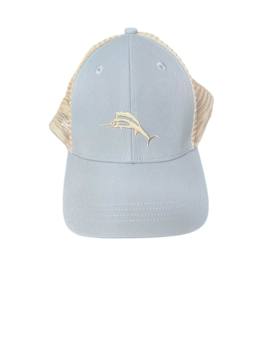 Tommy Bahama Trucker Hat Marlin Unisex OSFA blue Mesh Coastal Beachy